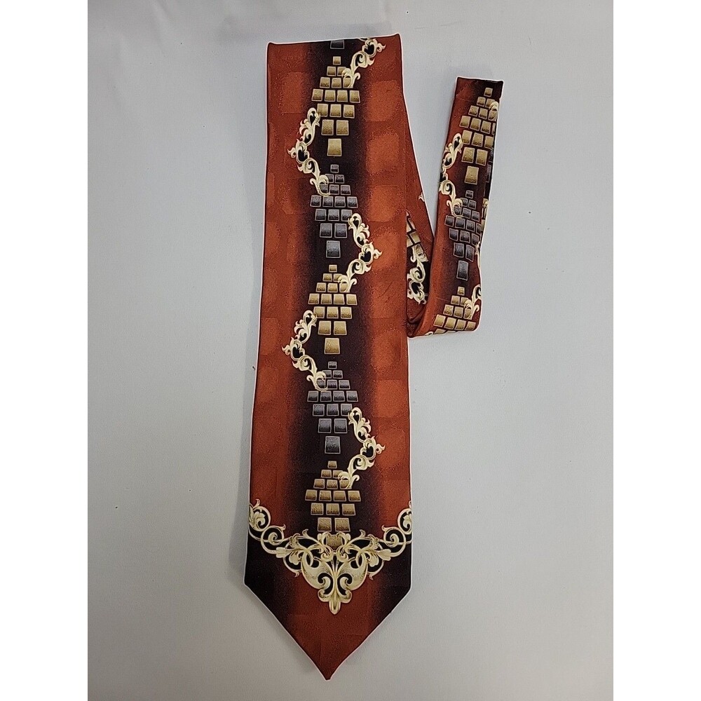 Franco Di Napoli Tie Mens Handmade Silk Necktie Geoprint
